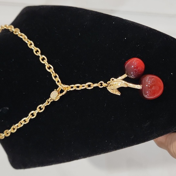 🍒 🔹️Piper K 🔹️ Beautiful  Cherry Fruity Pendant 19 " Necklace ✨️🍒 - Picture 4 of 6